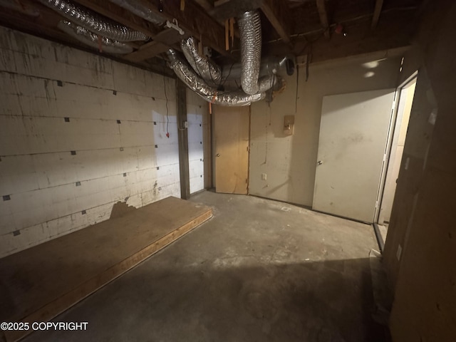 21577 Evelyn May St, Kasilof, AK 99610 - unfinished below grade area with concrete block wall