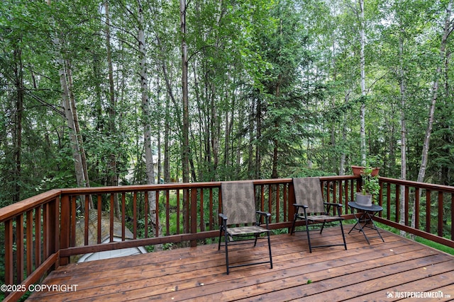 2943 Kingfisher Dr, Anchorage, AK 99502 - view of wooden deck