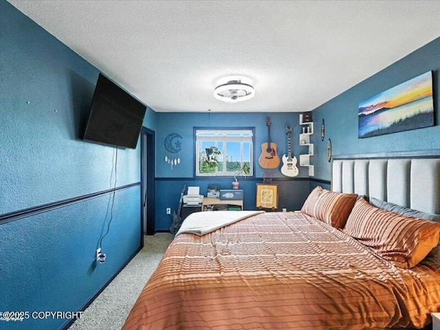72155 Shannon Rd, Anchor Point, AK 99556 - carpeted bedroom with a textured ceiling