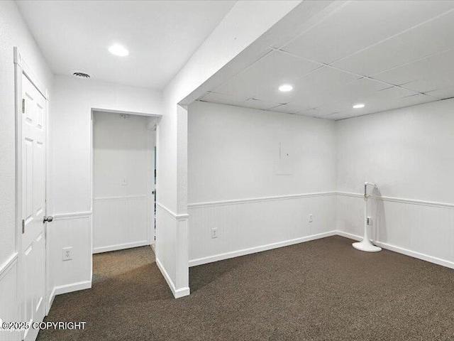 72155 Shannon Rd, Anchor Point, AK 99556 - below grade area featuring carpet flooring and recessed lighting