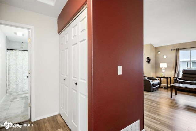 2608 Lauren Creek Loop # 4, Anchorage, AK 99507 - corridor with wood finished floors and baseboards