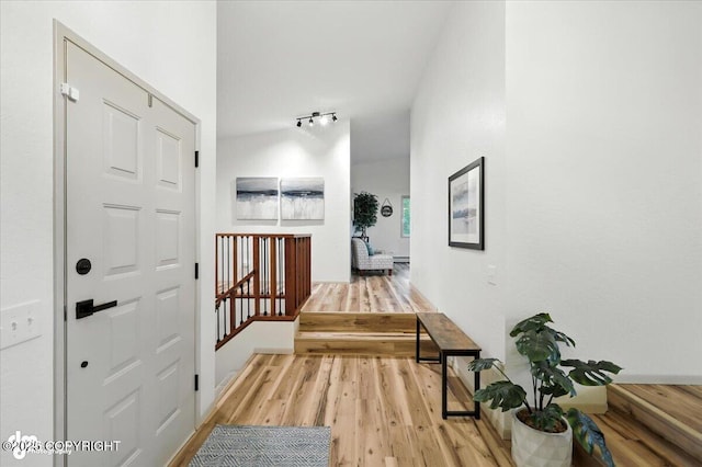 3291 N Edgewater Dr, Wasilla, AK 99623 - foyer entrance with light wood-style floors