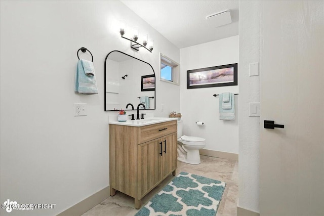 3291 N Edgewater Dr, Wasilla, AK 99623 - full bath featuring vanity and marble finish floors