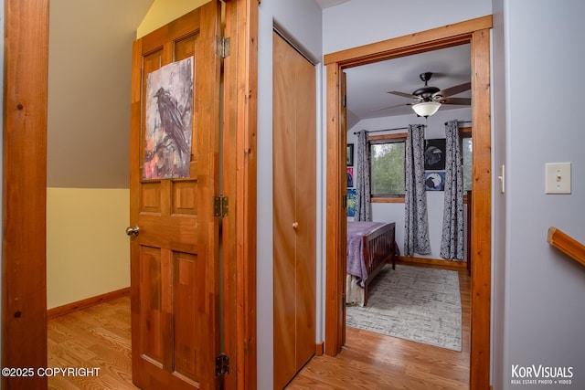 14327 E Birch Cir, Talkeetna, AK 99676 - corridor with light wood-style floors and baseboards