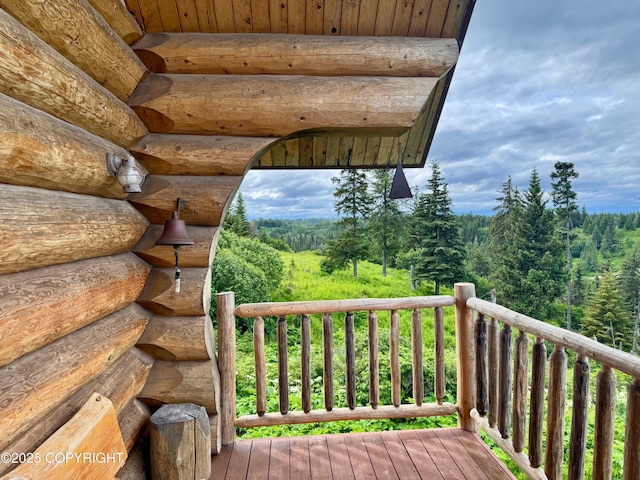 28180 Coastal Vista Cir, Anchor Point, AK 99556 - deck featuring a forest view