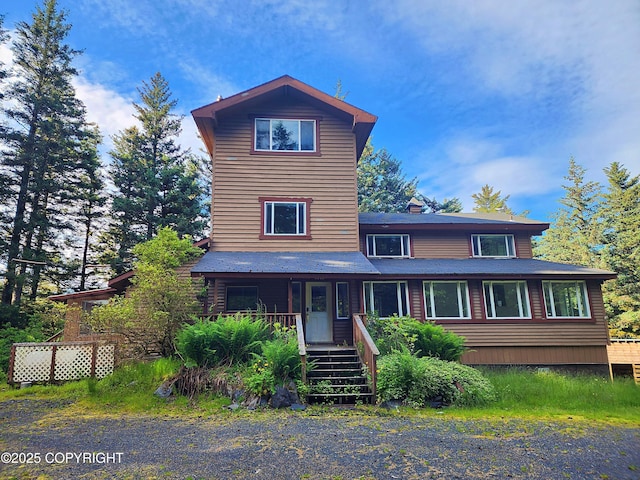 3043 Lakeview Dr, Kodiak, AK 99615 - view of front of property featuring a porch and roof with shingles