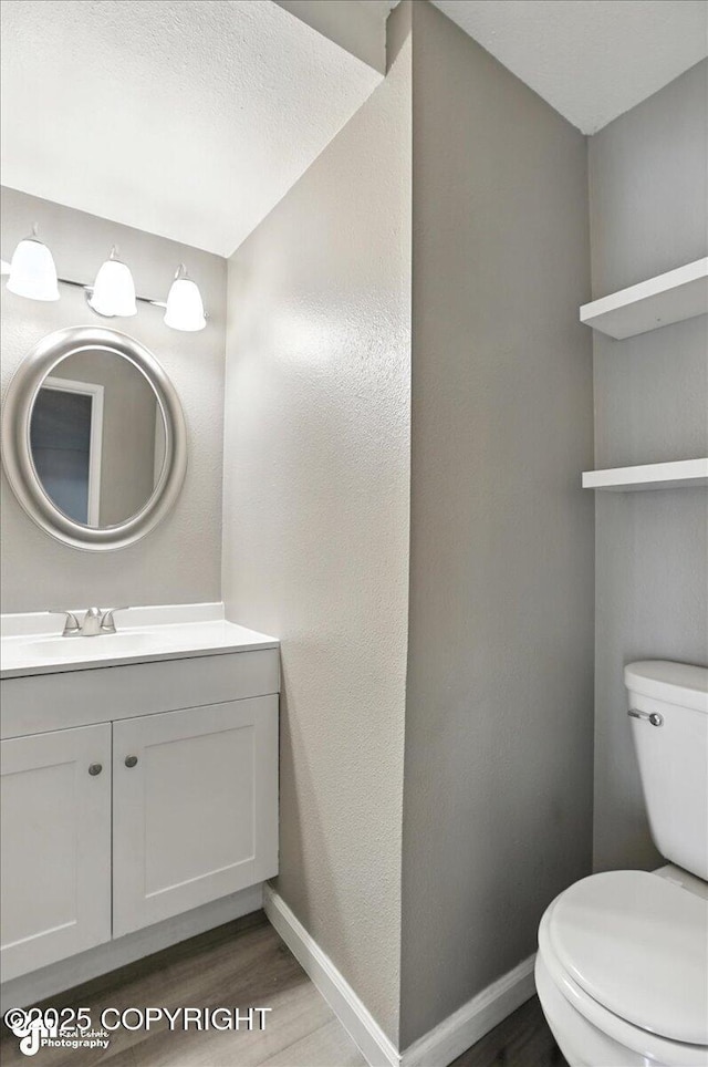 3298 Montpelier Ct Unit 12F, Anchorage, AK 99503 - half bathroom with wood finished floors and vanity