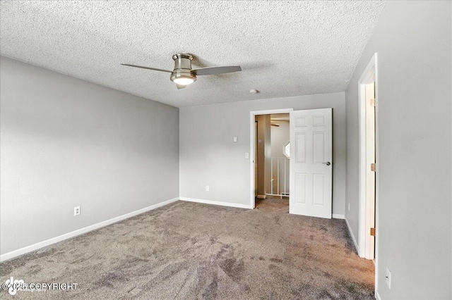 3298 Montpelier Ct Unit 12F, Anchorage, AK 99503 - unfurnished bedroom featuring carpet floors, ceiling fan, and a textured ceiling