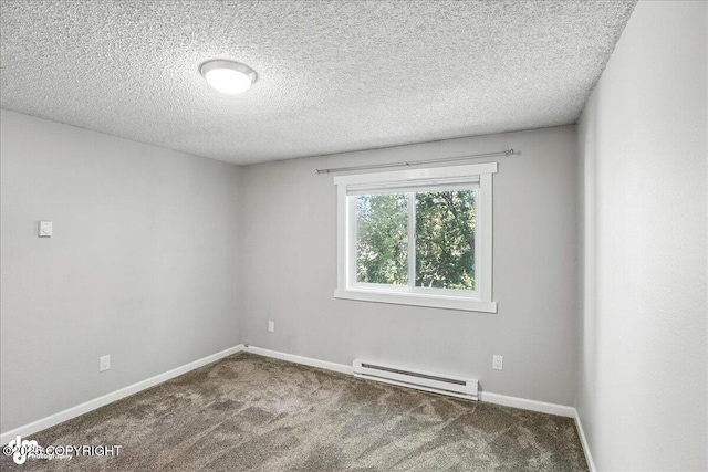 3298 Montpelier Ct Unit 12F, Anchorage, AK 99503 - carpeted empty room featuring baseboard heating and a textured ceiling