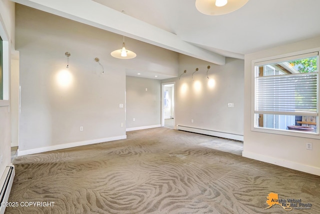 124 E 7th Ave, Anchorage, AK 99501 - carpeted spare room featuring a baseboard heating unit