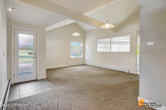 124 E 7th Ave, Anchorage, AK 99501 - carpeted empty room featuring a baseboard radiator