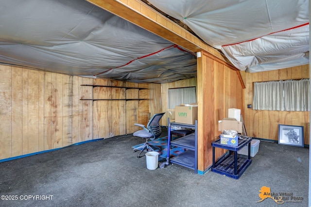 124 E 7th Ave, Anchorage, AK 99501 - unfinished basement with wood walls