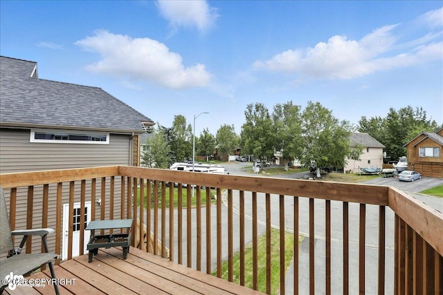 3709 Encore Cir, Anchorage, AK 99507 - wooden deck with a residential view