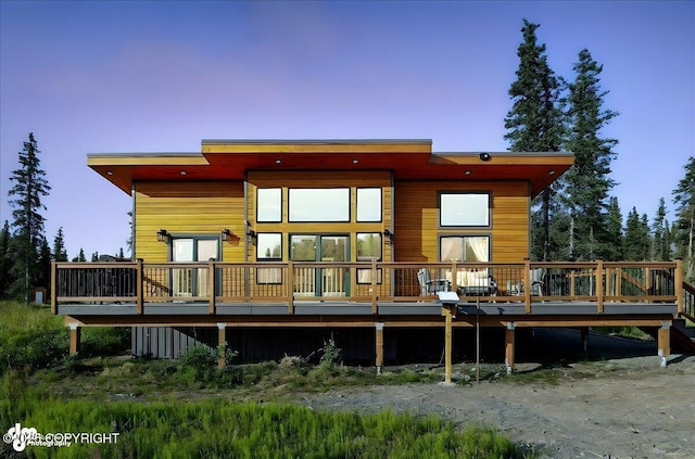 23634 Kasilof River Cir, Kasilof, AK 99610 - rear view of house with a deck