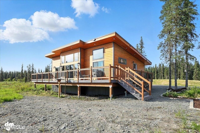 23634 Kasilof River Cir, Kasilof, AK 99610 - back of property with a deck