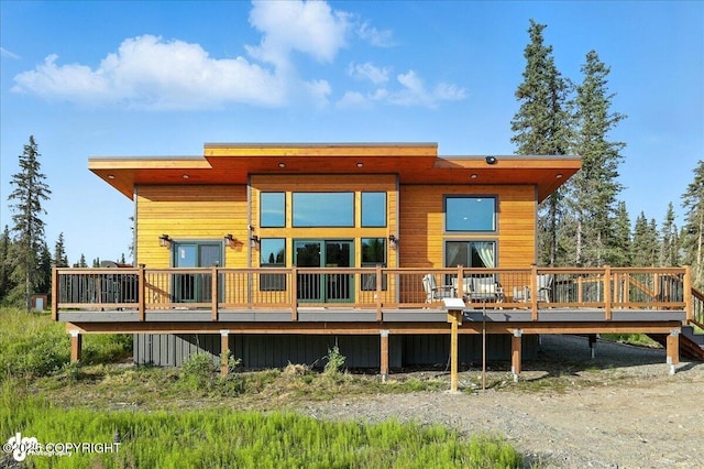23634 Kasilof River Cir, Kasilof, AK 99610 - back of house featuring a wooden deck