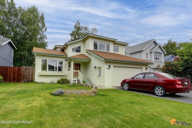 2432 Brook Hill Cir, Anchorage, AK 99516 - view of front of house with driveway and roof with shingles