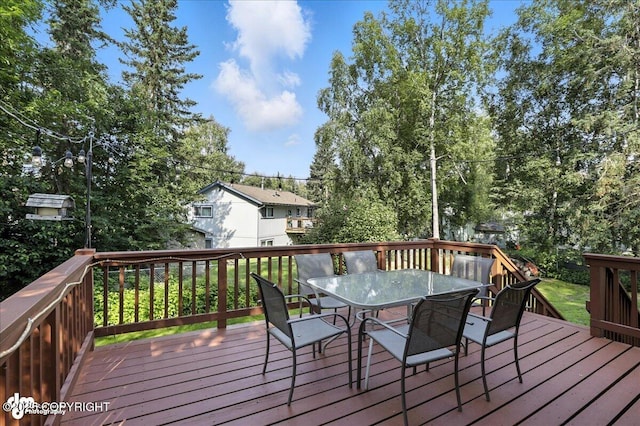 2924 Carnaby Way, Anchorage, AK 99504 - deck featuring outdoor dining space