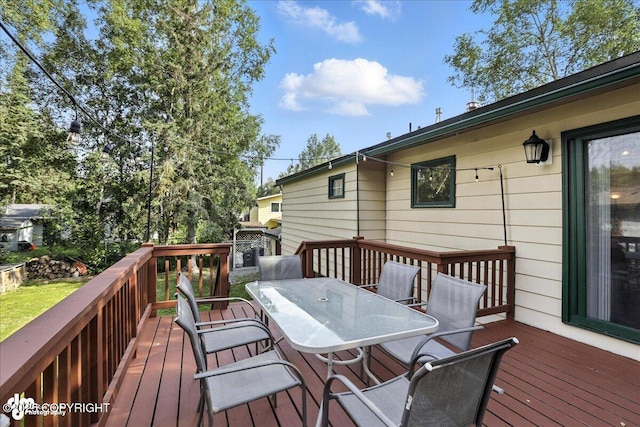 2924 Carnaby Way, Anchorage, AK 99504 - deck with outdoor dining space