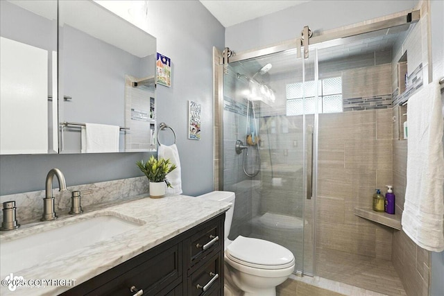 2924 Carnaby Way, Anchorage, AK 99504 - bathroom with vanity and a shower stall