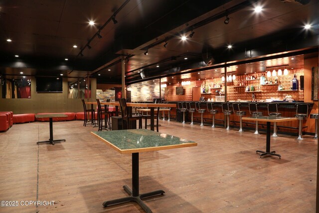 59217 E E End Rd, Homer, AK 99603 - game room with a community bar and wood finished floors