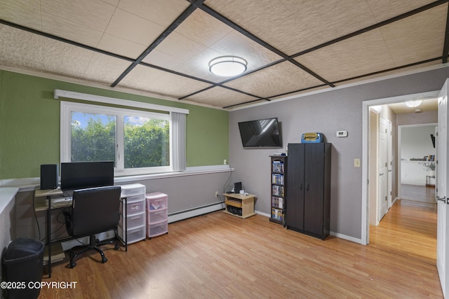 10711 Colville St, Eagle River, AK 99577 - office space featuring baseboard heating and light wood-type flooring
