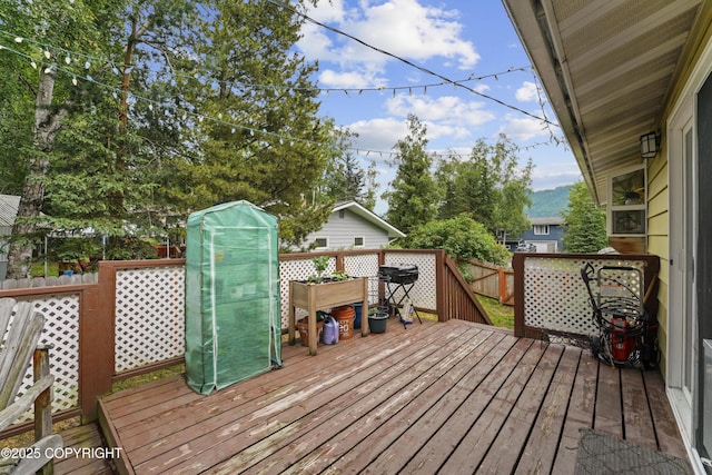 10711 Colville St, Eagle River, AK 99577 - view of wooden deck
