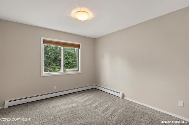 15201 Pollock Dr, Anchorage, AK 99516 - carpeted spare room with baseboards and a baseboard heating unit
