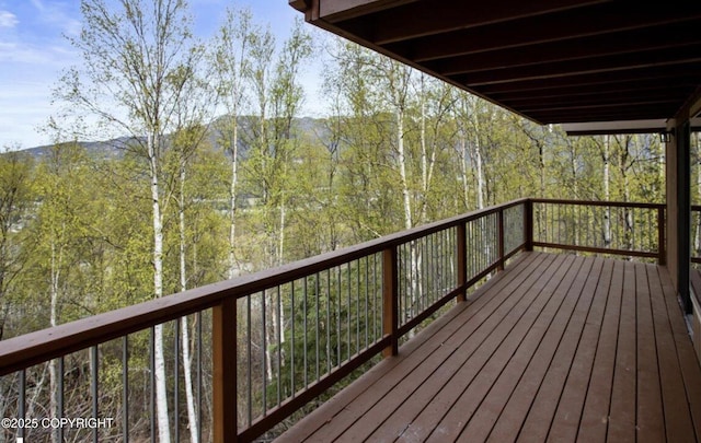 8011 Stewart Mountain Dr, Eagle River, AK 99577 - deck with a forest view