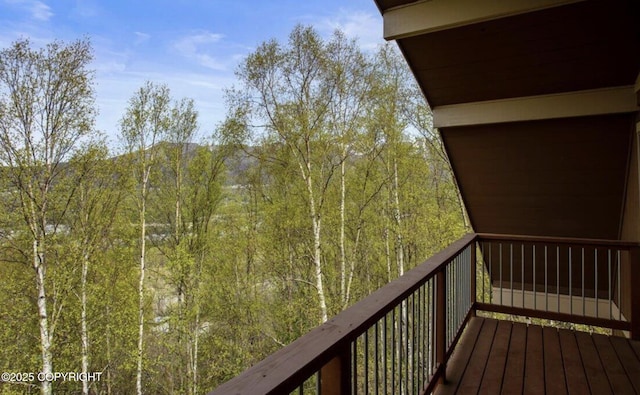 8011 Stewart Mountain Dr, Eagle River, AK 99577 - balcony with a wooded view