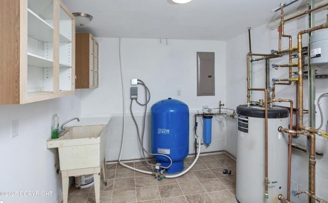 8011 Stewart Mountain Dr, Eagle River, AK 99577 - utility room featuring gas water heater and electric panel
