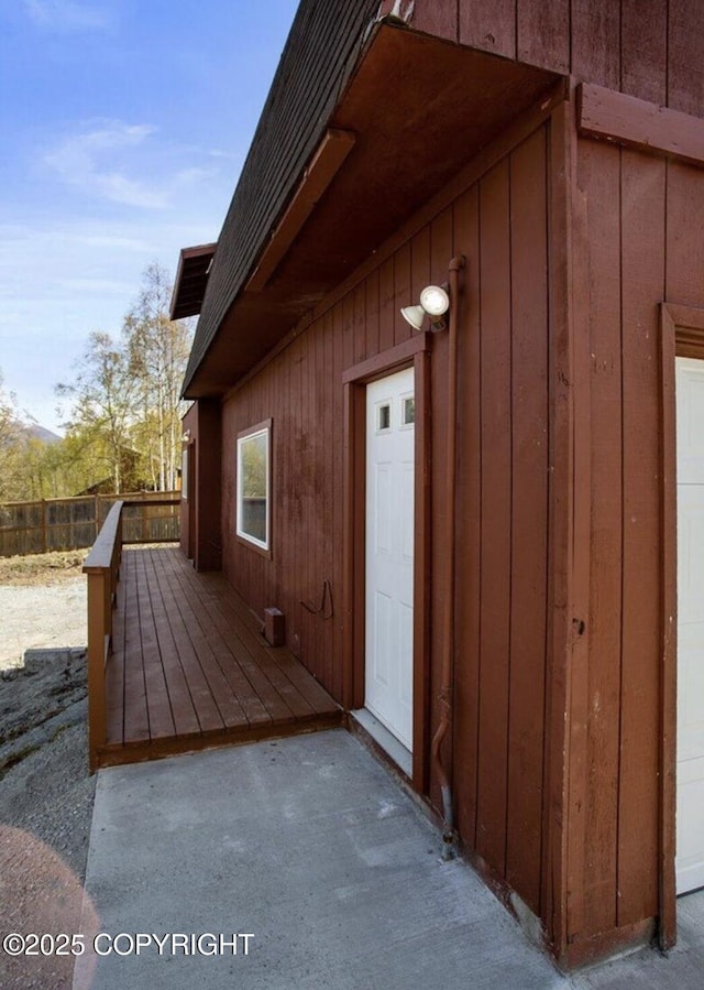 8011 Stewart Mountain Dr, Eagle River, AK 99577 - doorway to property featuring a deck