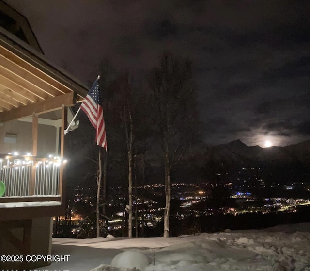 8011 Stewart Mountain Dr, Eagle River, AK 99577 - view of yard at twilight