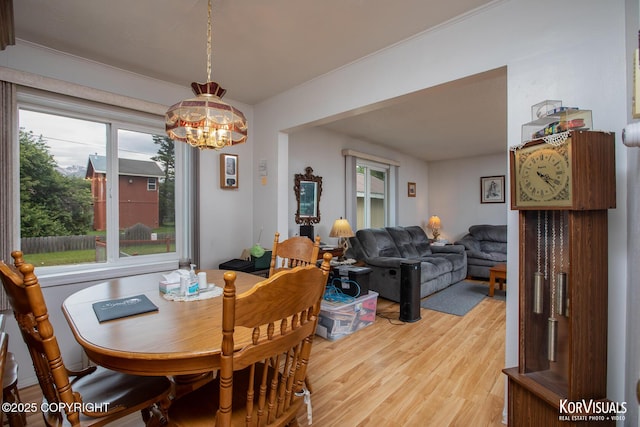 203 S Cobb St, Palmer, AK 99645 - dining room featuring light wood-style floors, a chandelier, and healthy amount of natural light