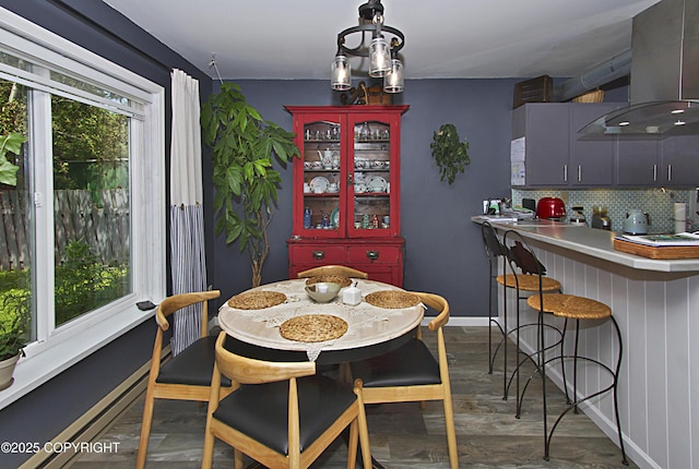 213 Lee Dr, Homer, AK 99603 - dining area with a baseboard radiator and wood finished floors