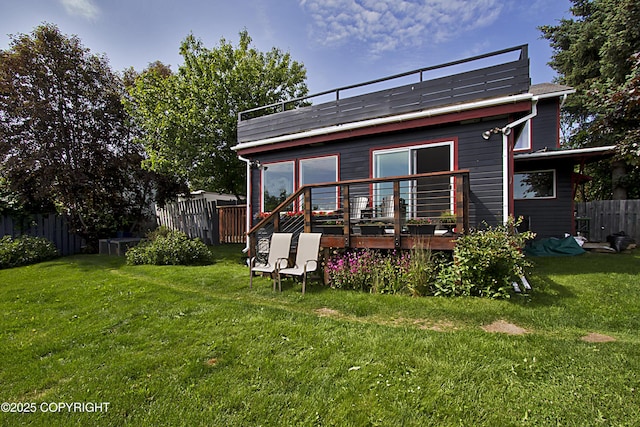 213 Lee Dr, Homer, AK 99603 - rear view of house with a wooden deck