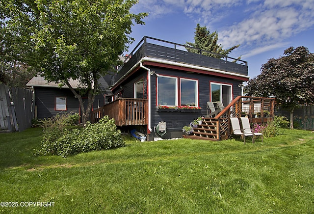 213 Lee Dr, Homer, AK 99603 - rear view of house featuring a deck
