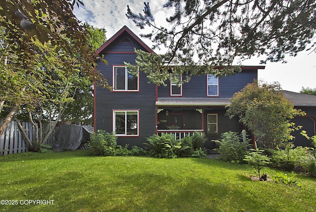 213 Lee Dr, Homer, AK 99603 - rear view of property featuring covered porch