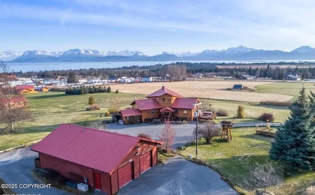 60871 Bear Creek Dr, Homer, AK 99603 - view from above of property featuring a mountainous background