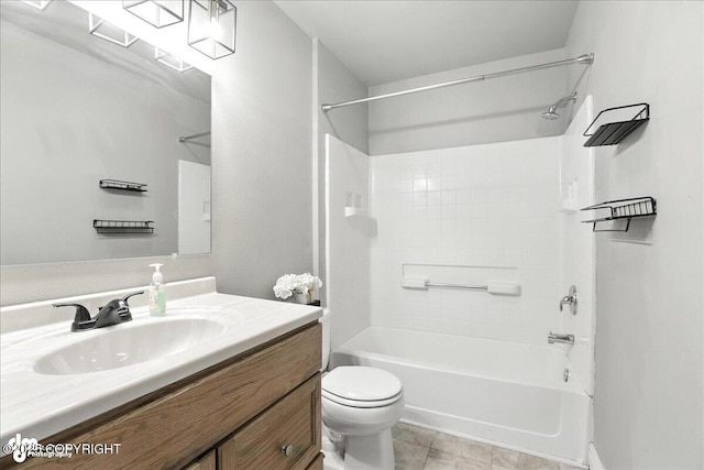 10300 Ridge Park Dr, Anchorage, AK 99507 - full bath featuring vanity, shower / bathtub combination, and tile patterned floors