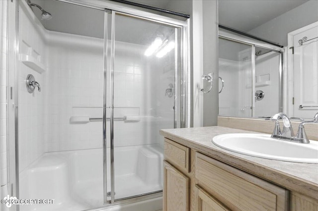 10300 Ridge Park Dr, Anchorage, AK 99507 - full bath featuring a stall shower and vanity