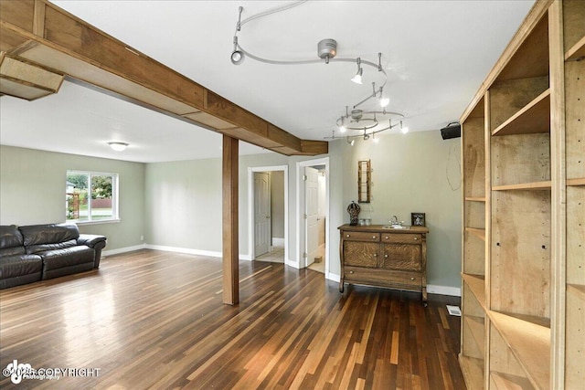 10300 Ridge Park Dr, Anchorage, AK 99507 - below grade area featuring dark wood finished floors