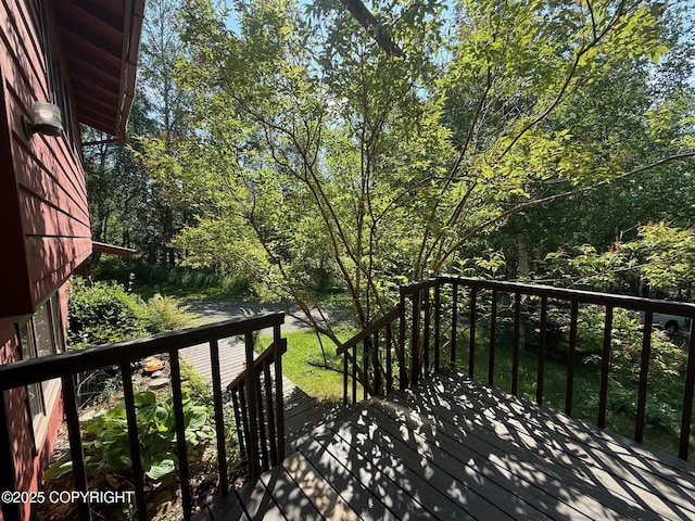 4261 E Foxtrot Ave, Wasilla, AK 99654 - view of wooden deck