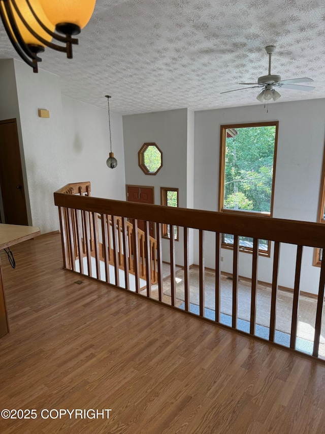 4261 E Foxtrot Ave, Wasilla, AK 99654 - hallway with wood finished floors and a textured ceiling