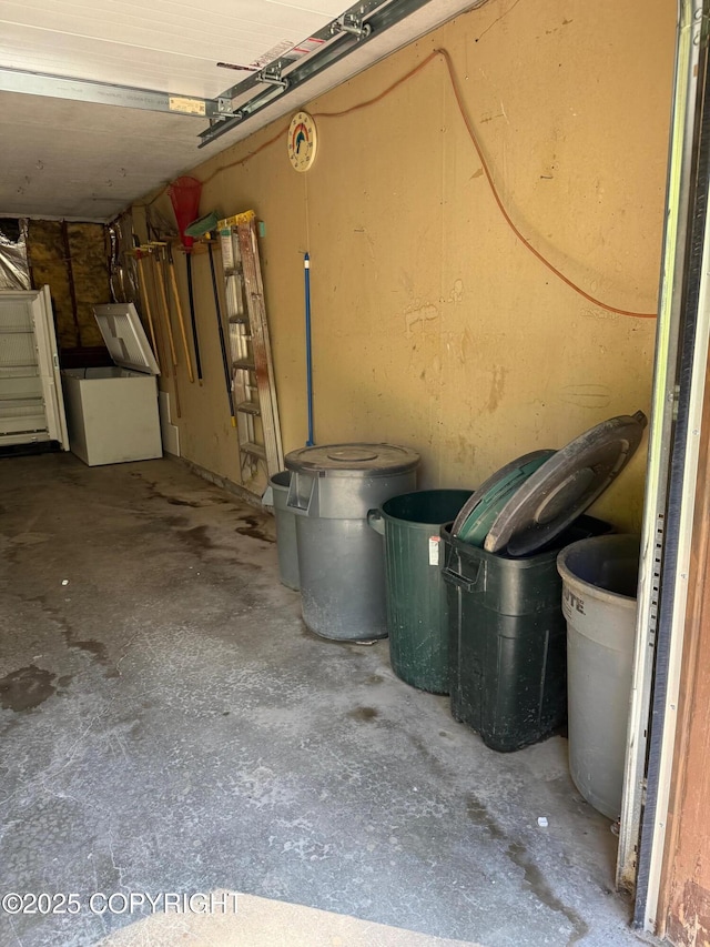 4261 E Foxtrot Ave, Wasilla, AK 99654 - garage view of unfinished concrete floors