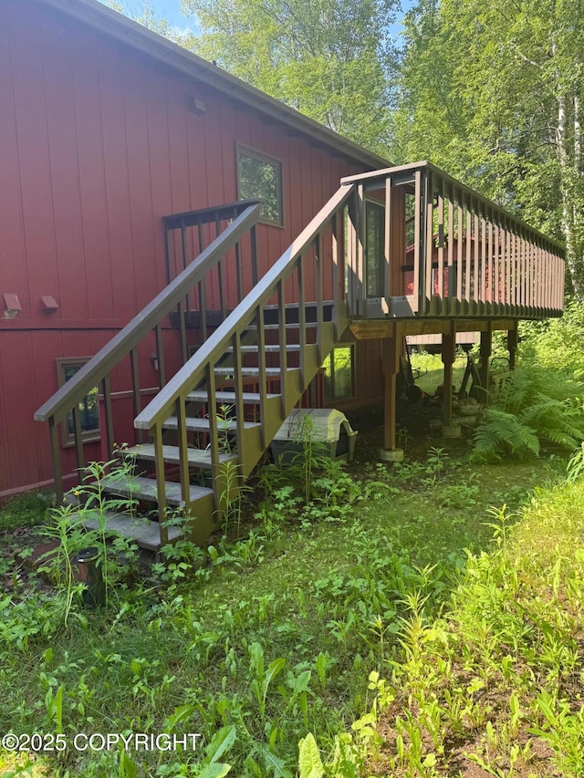 4261 E Foxtrot Ave, Wasilla, AK 99654 - property entrance featuring a deck