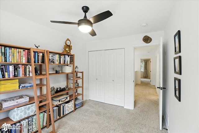 20454 Icefall Dr, Eagle River, AK 99577 - sitting room featuring carpet and ceiling fan