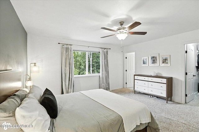 20454 Icefall Dr, Eagle River, AK 99577 - carpeted bedroom with ceiling fan and baseboards