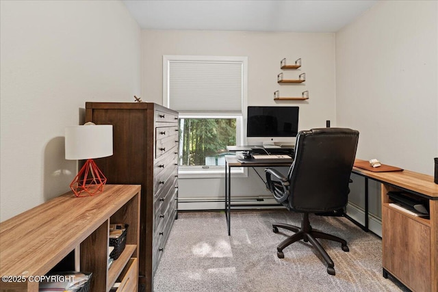 2701 Julie Ln, North Pole, AK 99705 - home office featuring carpet and baseboard heating
