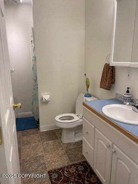8430 Greenhill Way, Anchorage, AK 99502 - bathroom with vanity and curtained shower